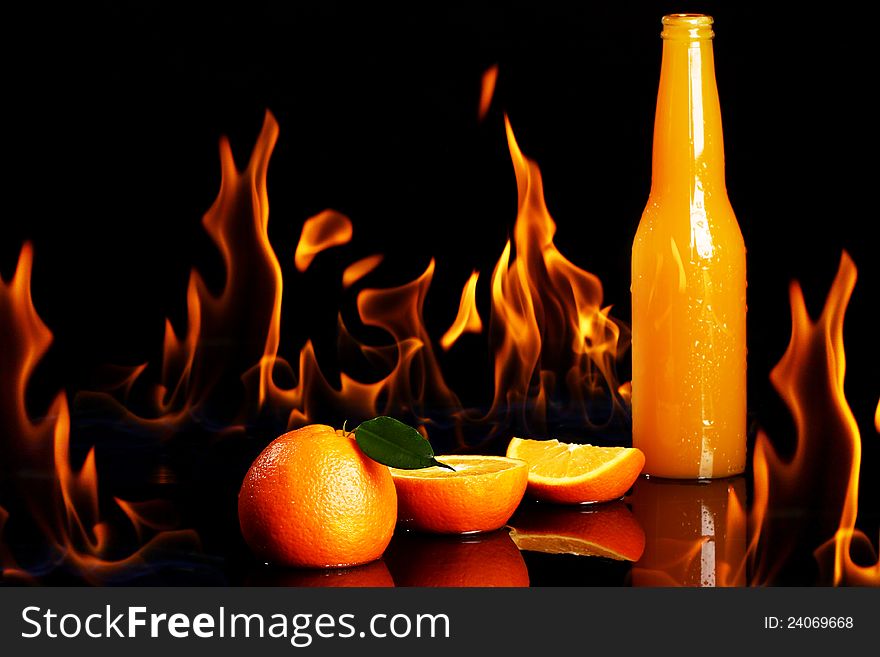 Hot orange drink