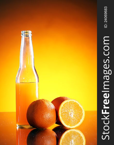 Fresh and cold orange drink. Fresh and cold orange drink