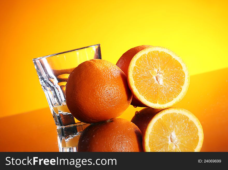 Fresh and cold orange drink. Fresh and cold orange drink