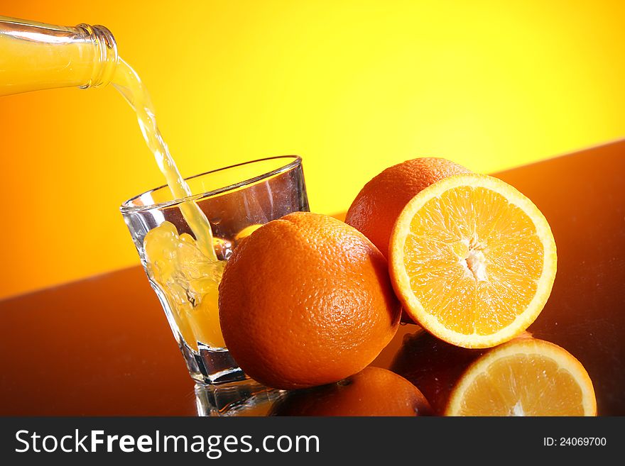 Fresh and cold orange drink. Fresh and cold orange drink