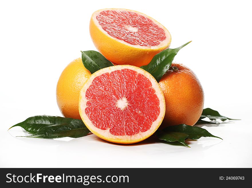 Close up of fresh grapefruits