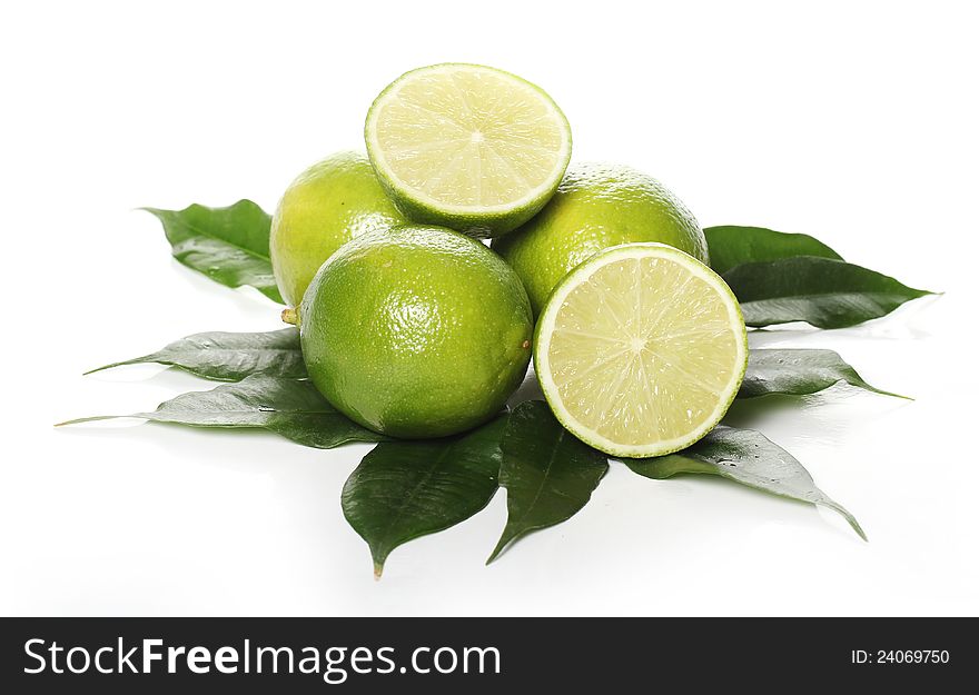 Close up of fresh limes