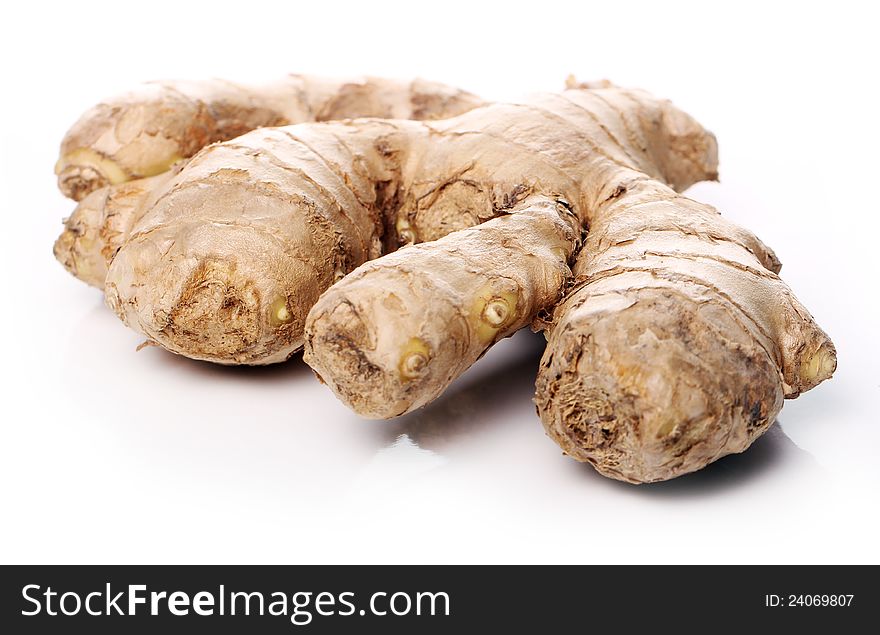 Close up of fresh ginger root