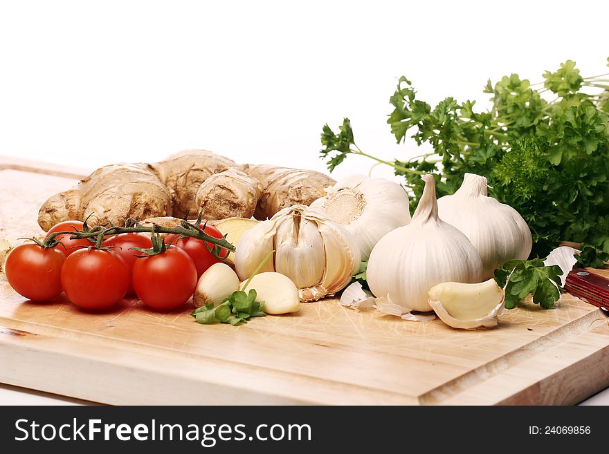 Close up of Healthy vegetables on the table