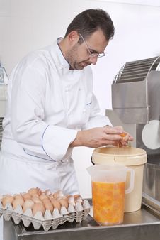 Pastry Chef Prepares The Ingredients Stock Images Pastry Chef Prepares The Ingredients Stock Images