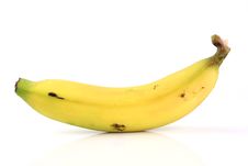 Fresh Ripe Banana  On White Background Stock Photo