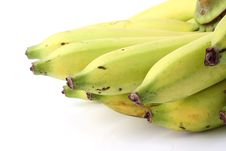 Fresh Ripe Banana On White Background Stock Photos Fresh Ripe Banana On White Background Stock Photos