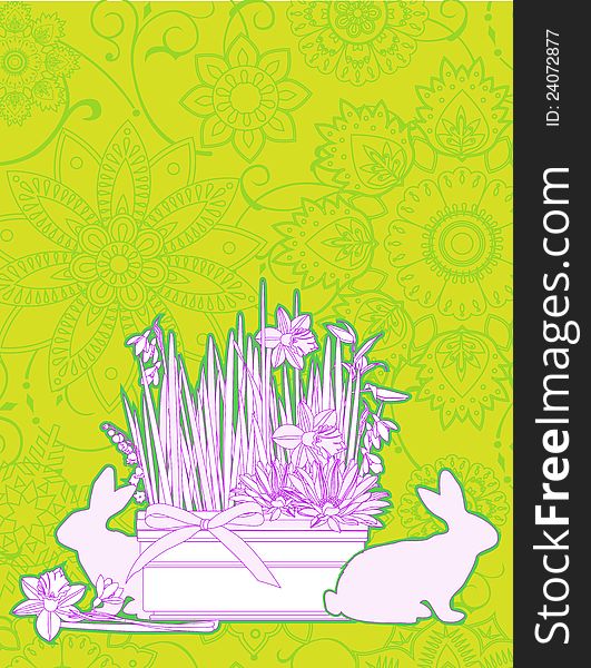 Easter Background. Raster version of illustration