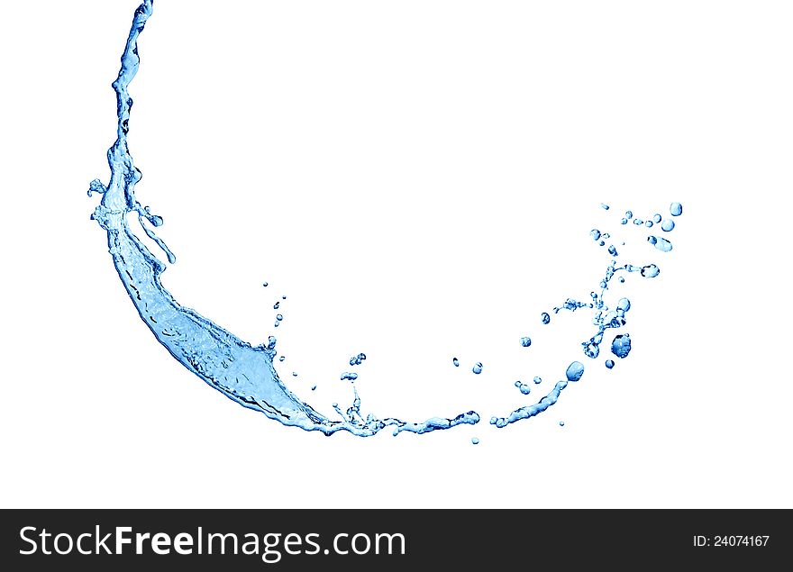 Abstract composition with beautiful blue splashing water on white background. Abstract composition with beautiful blue splashing water on white background