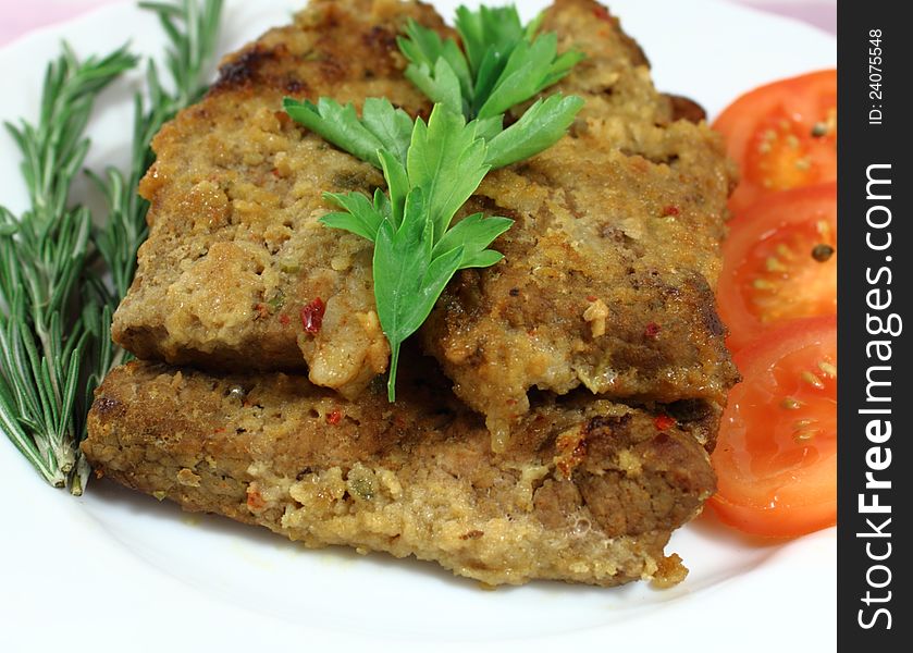 It is marinated with spiced pork loin roast. It is marinated with spiced pork loin roast