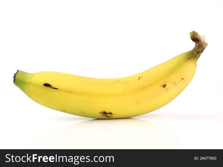 Fresh ripe banana  on white background