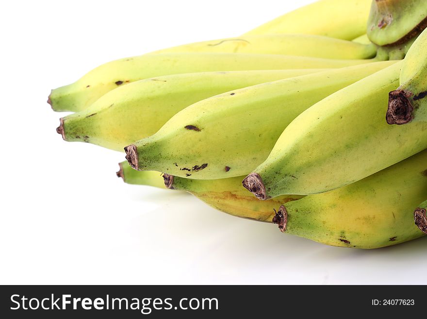 Fresh ripe banana  on white background