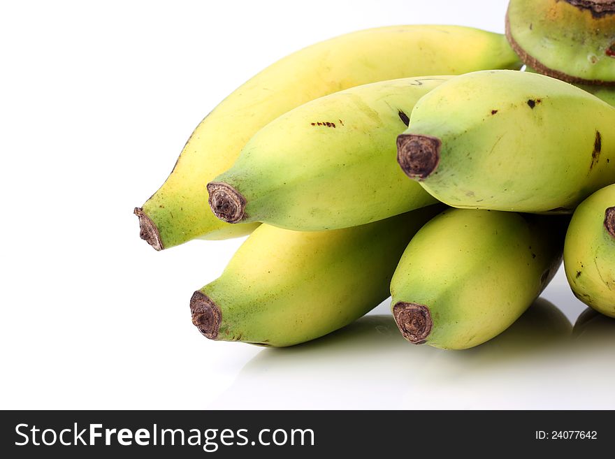 Fresh ripe banana  on white background