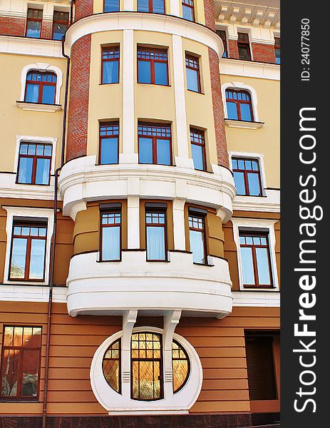 Residential building in the center of Moscow.  Modern architecture seeks to preserve the historic appearance of the city. Residential building in the center of Moscow.  Modern architecture seeks to preserve the historic appearance of the city