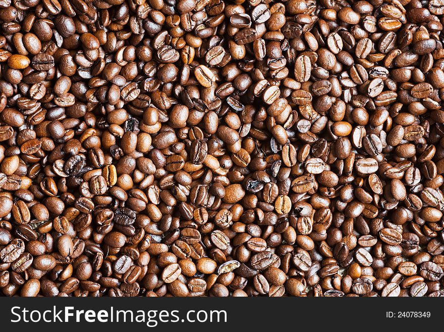 Coffee beans as background texture