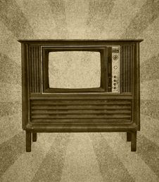 Vintage Television Royalty Free Stock Photography