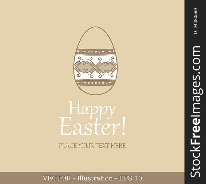 Easter egg, greeting card. Vector. Easter egg, greeting card. Vector