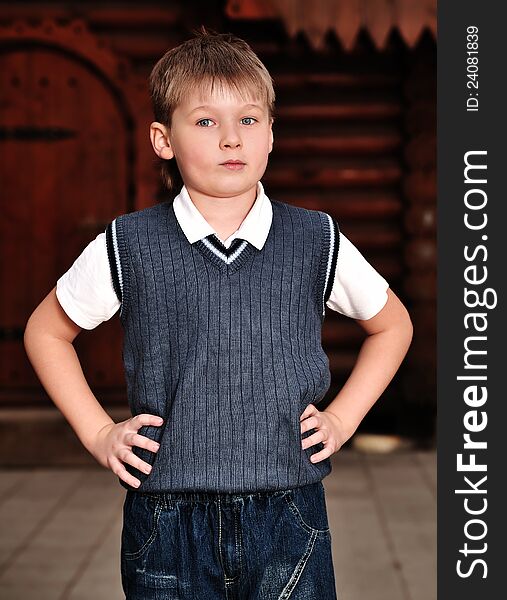 Boy outside in the park