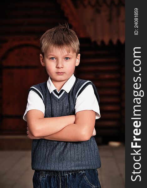 Boy outside in the park