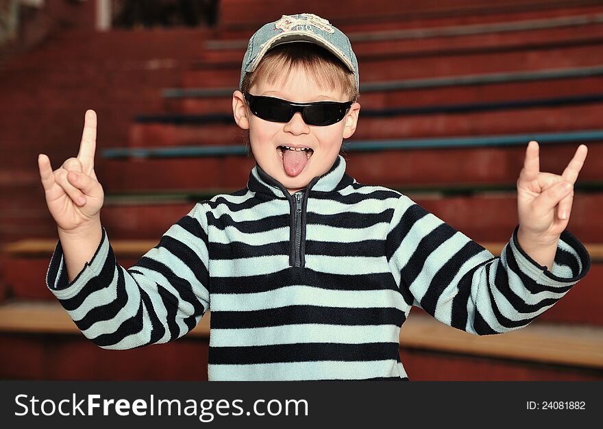 Boy outside in the park