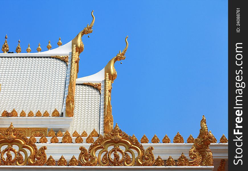 Traditional thai style roof temple image. Traditional thai style roof temple image
