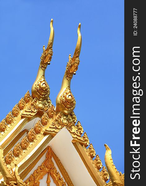 Traditional thai style roof temple image. Traditional thai style roof temple image