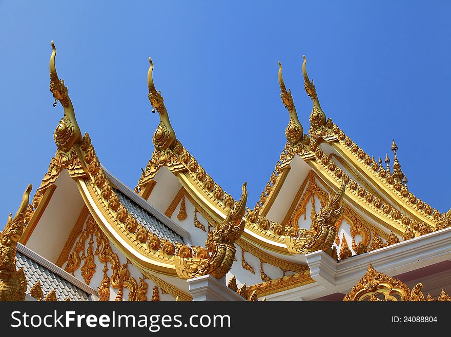 Colorful of Thai temple roof