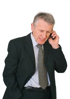 Businessman Has A Phone Call Royalty Free Stock Photos Businessman Has A Phone Call Royalty Free Stock Photos