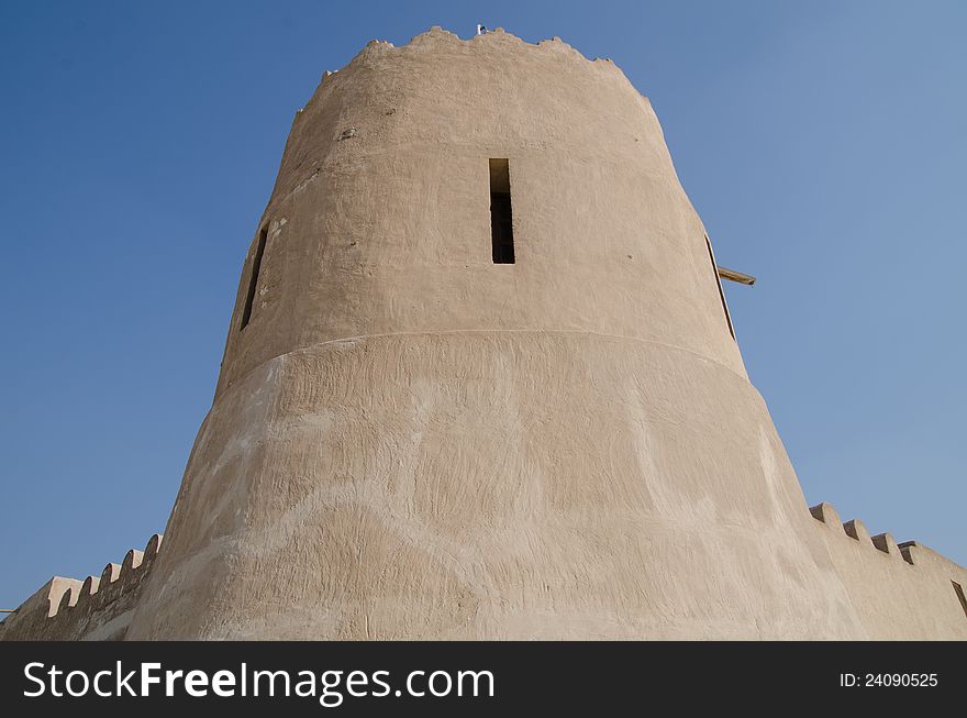 Tower of Riffa fort in Bahrain. Tower of Riffa fort in Bahrain