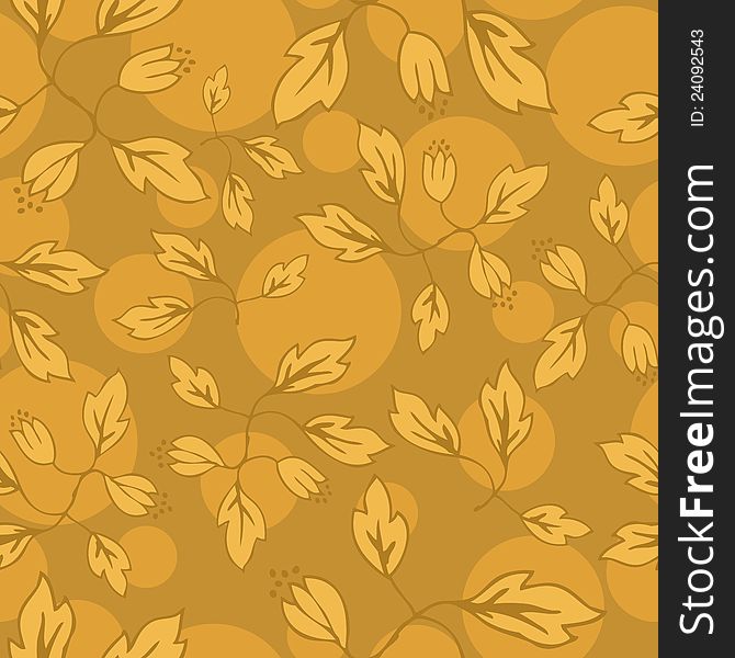 Seamless vector background with hand-drawn autumn leaves. Seamless vector background with hand-drawn autumn leaves.