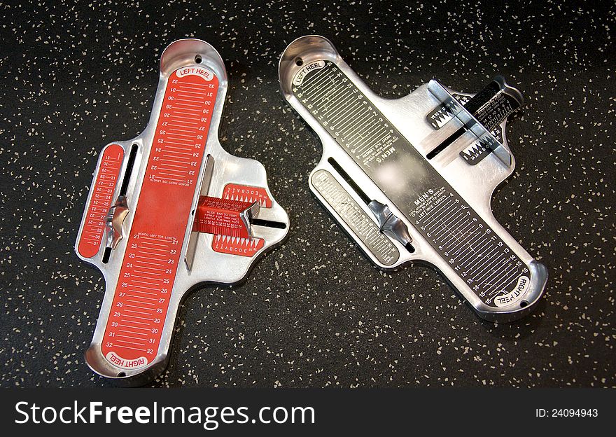 The Brannock Device is a measuring instrument invented by Charles F. Brannock for measuring a person's shoe size.