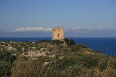 Hilltop Normand Tower. Sea Sky Stock Image Hilltop Normand Tower. Sea Sky Stock Image