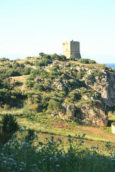Hilltop Ancient Normand Tower Royalty Free Stock Image Hilltop Ancient Normand Tower Royalty Free Stock Image
