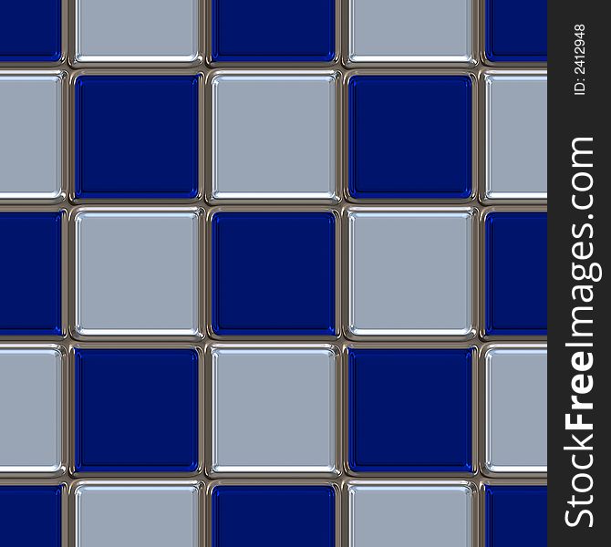 Metallic rounded tile squares in dark blue and grey. Metallic rounded tile squares in dark blue and grey