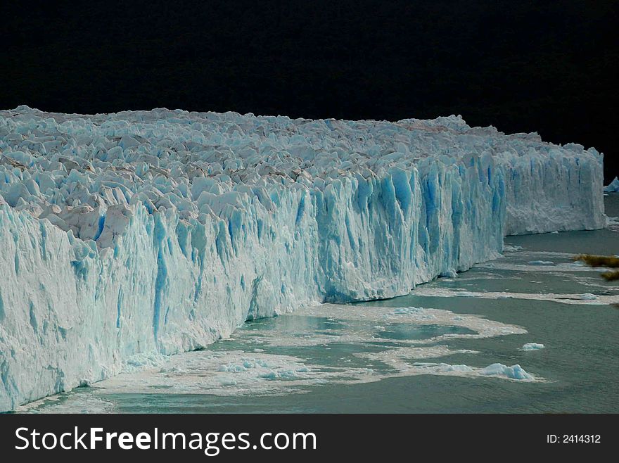 Beautiful glacier's edge at ocean. Beautiful glacier's edge at ocean.