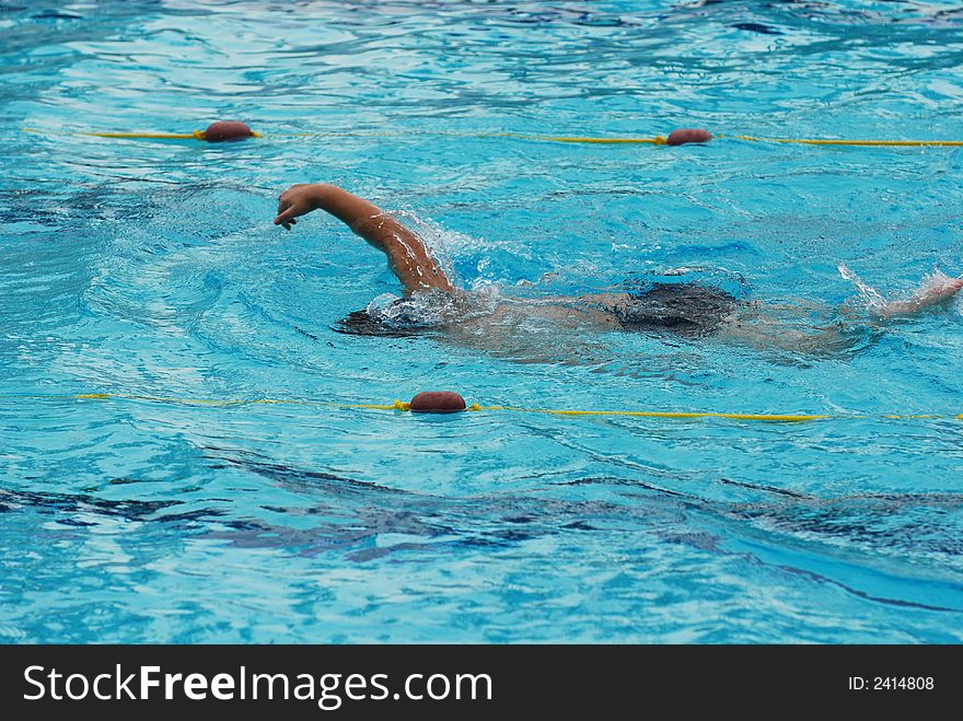 Swimming competition help at the sport center