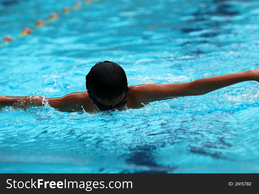 Swimming competition help at the sport center