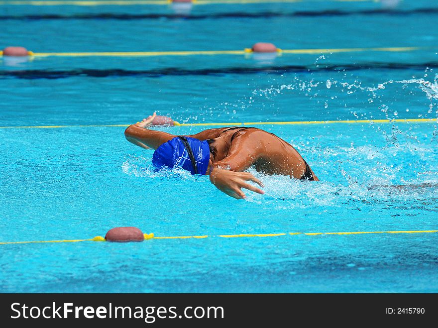 Swimming competition help at the sport center