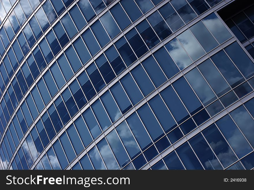 Windows of the modern office building