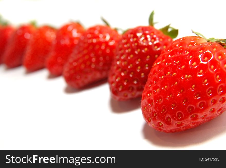 Detail of s group of strawberries