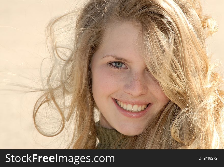 Outdoor photo of a beautiful girl. Outdoor photo of a beautiful girl