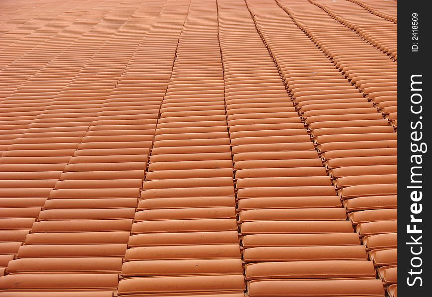 Background of red tiles pattern on traditional roof. Background of red tiles pattern on traditional roof