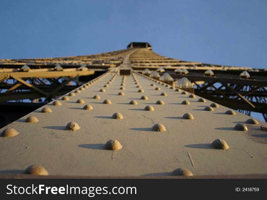 Detail of Eiffel tower in Paris. Detail of Eiffel tower in Paris