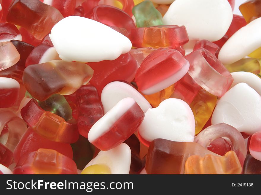 Close up of jelly sweets