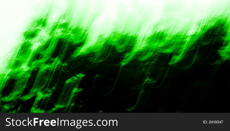 Waves Of Green Abstract