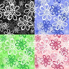 Set Of Floral Seamless Backgrounds Stock Image Set Of Floral Seamless Backgrounds Stock Image