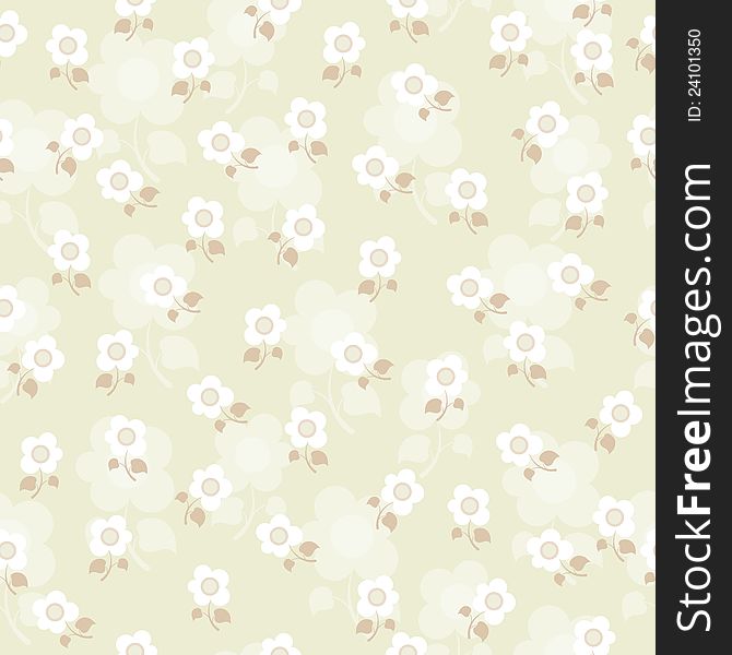 vector illustration of a seamless texture with flowers