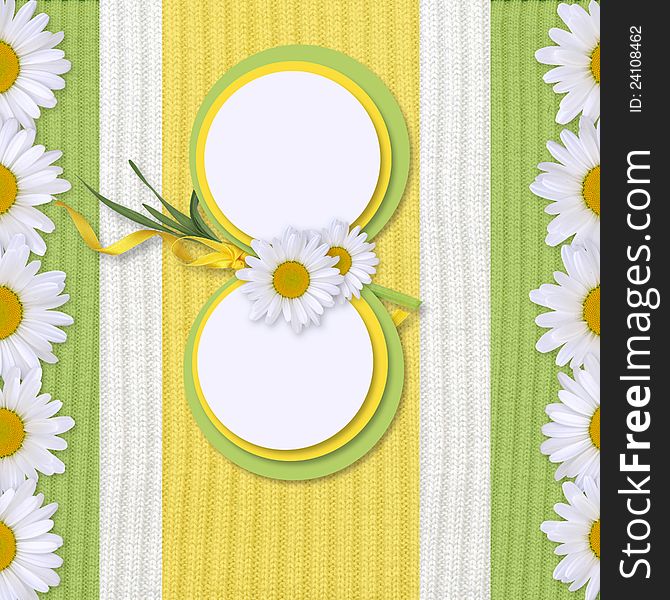 Retro background with daisy for congratulations and invitations. Retro background with daisy for congratulations and invitations