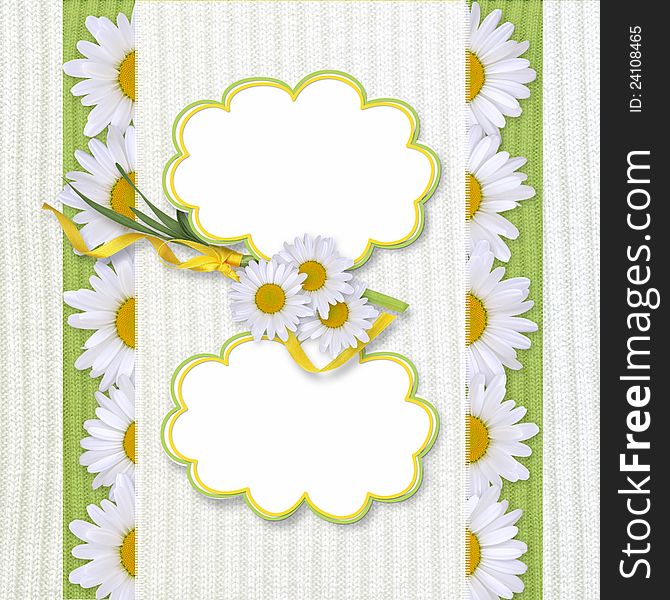 Greeting Frame With Daisy