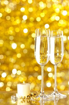 Two Glasses Of Champagne Stock Photography Two Glasses Of Champagne Stock Photography